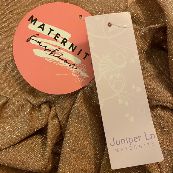 NWT Juniper Ln maternity top sparkly pink Large - Picture 5 of 5
